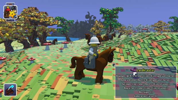 Mit dem Pferd bewältigen wir größere Distanzen recht schnell. (Screenshot: Golem.de)